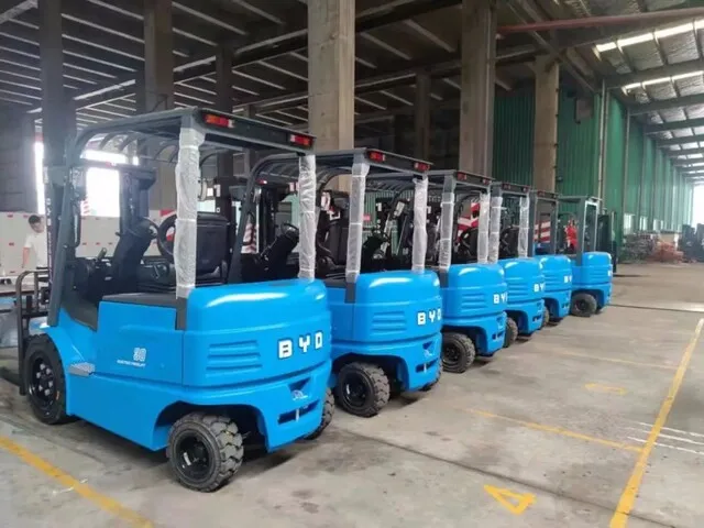 BYD lithium battery forklift case | Glass factory green intelligent logistics handling solution