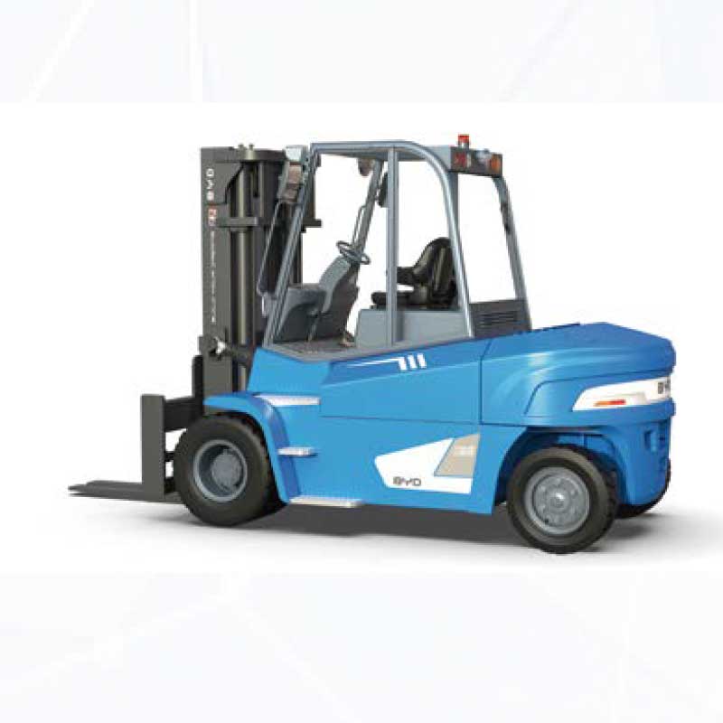 Ten-ton lithium battery counterbalanced electric forklift BYD C100
