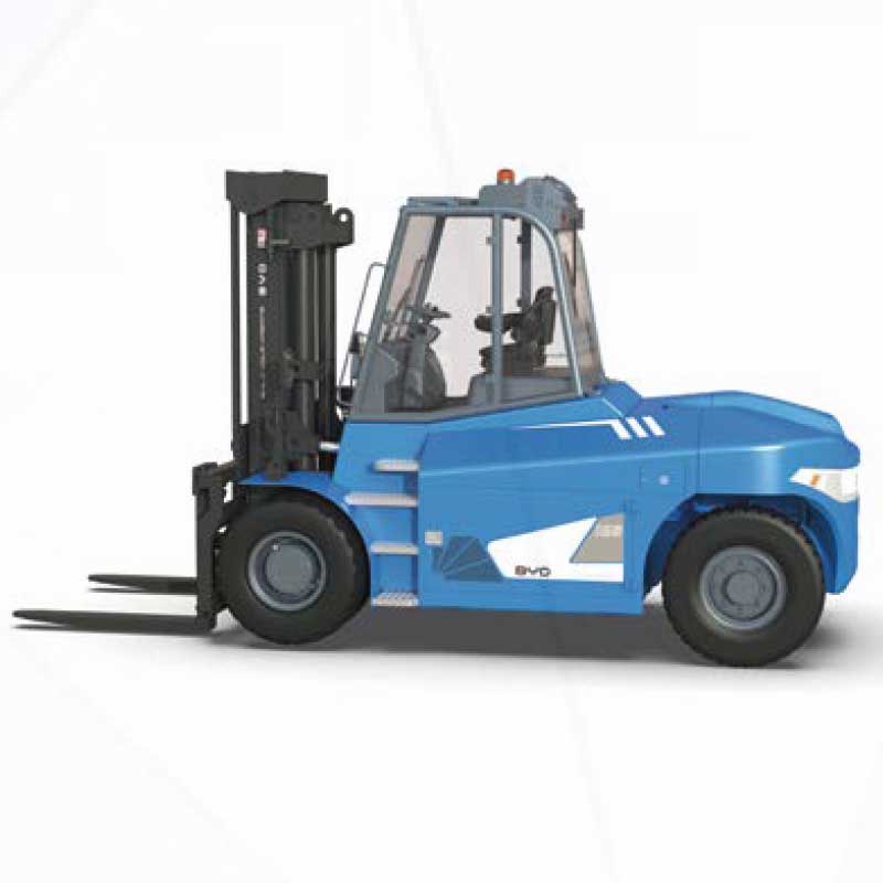Twelve-ton lithium battery counterbalanced electric forklift BYD C120D