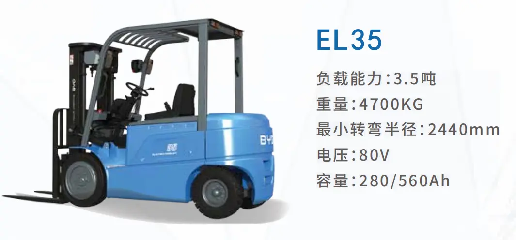 3.5 ton four-pivot ride-on electric forklift BYD-EL35
